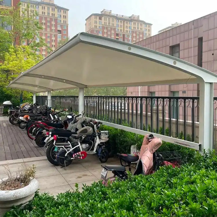 白河县膜结构电动车棚